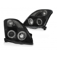 CCFL Angel Eyes koplampenset Suzuki Swift BJ 05 / 05-10 helder zwart