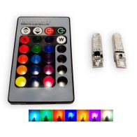 T10 led set met afstandsbediening 12-kleuren