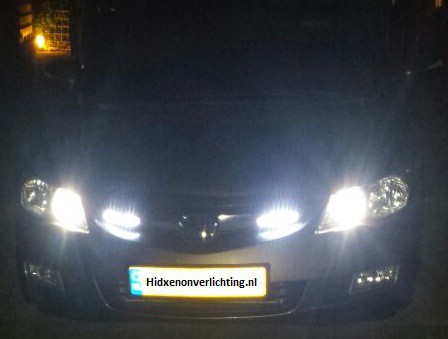 AMiO Dagrijverlichting Set Rond LED - Wit Licht Voor Voorkant - E4 Goedgekeurd
