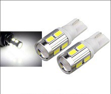 2-Pack Red LED 501 T10 W5W SMD Push Wedge Bulbs - 360° HID Style Sidelights (Road Legal)