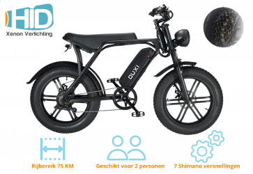 OUXI V8 – ZWART 750W Elektrische Fatbike